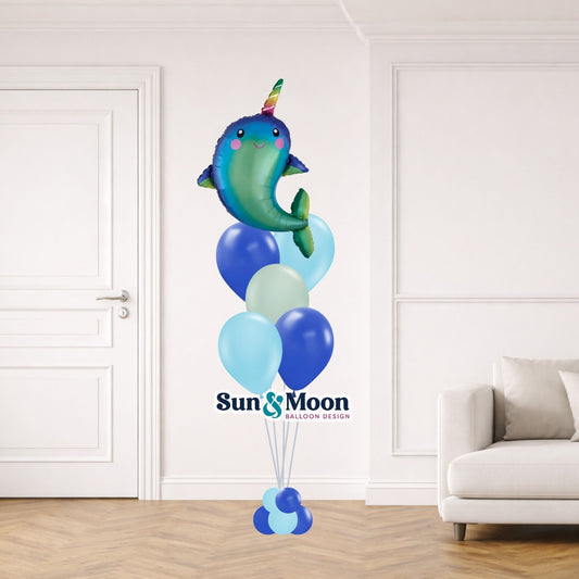 narwhal splash spotlight balloon bouquet urbana md
