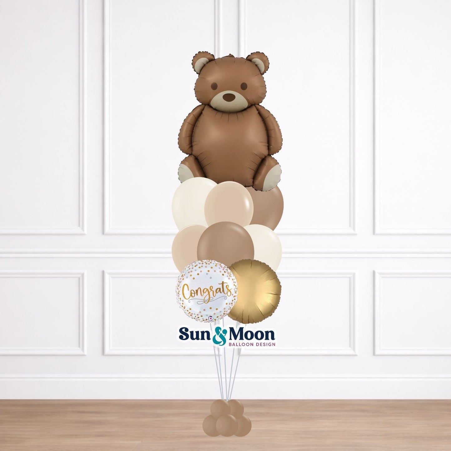 Baby bear signature balloon bouquet with cute baby themed balloons Frederick Maryland