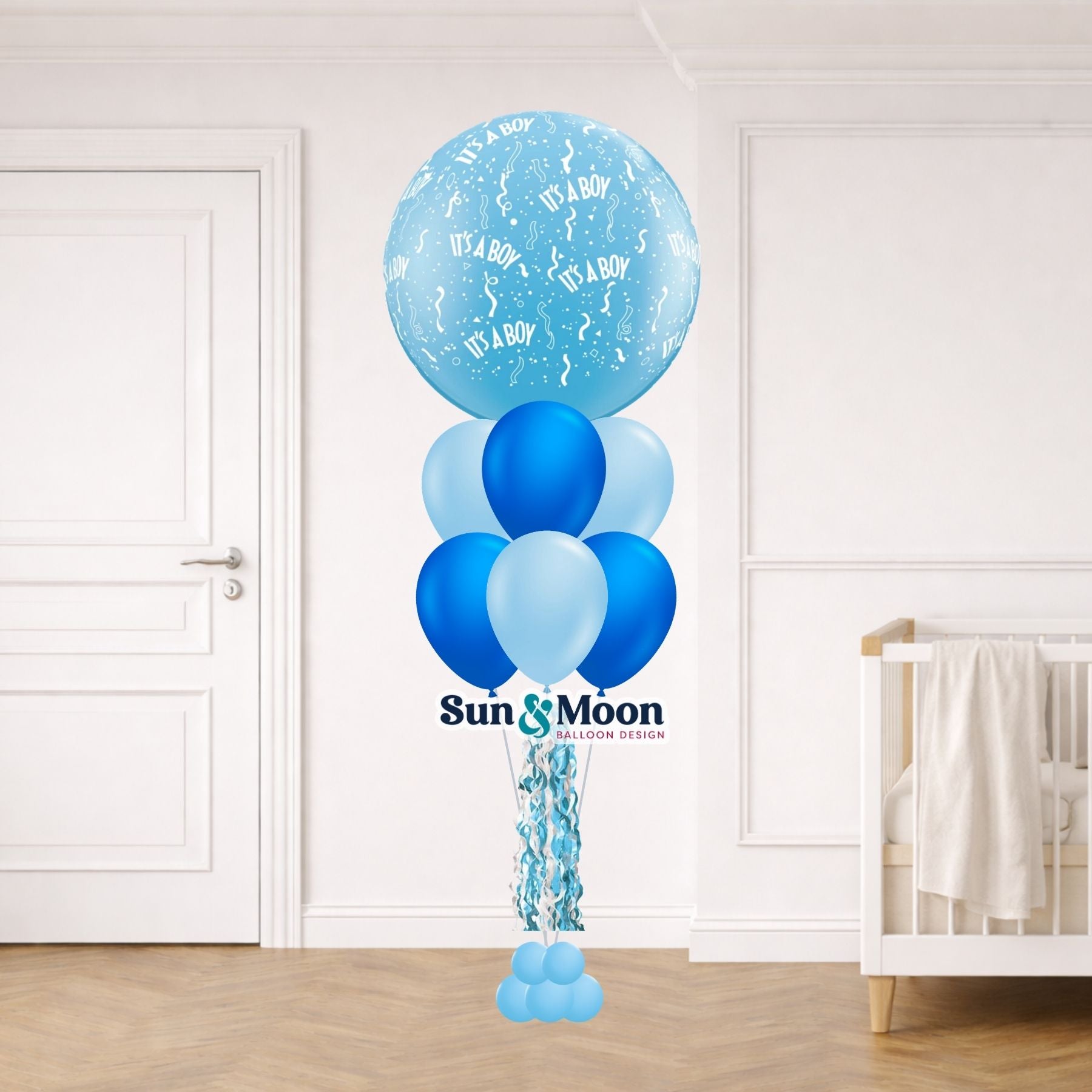 Fun blue birthday balloon bouquet Walkersville Maryland