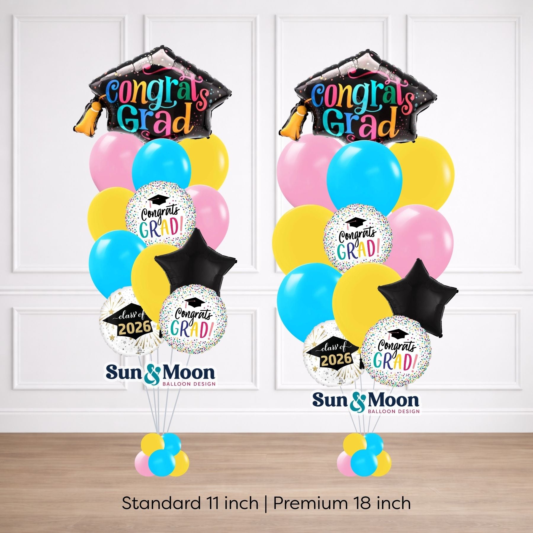 bright future signature balloon bouquet size comparison middletown md