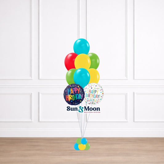 celebration balloon bouquet petite standard 11 inch helium delivery in Frederick Maryland