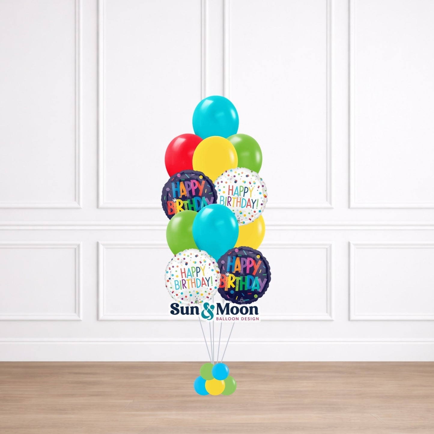 celebration balloon bouquet classic standard 11 inch balloon bouquet delivery in Frederick Maryland