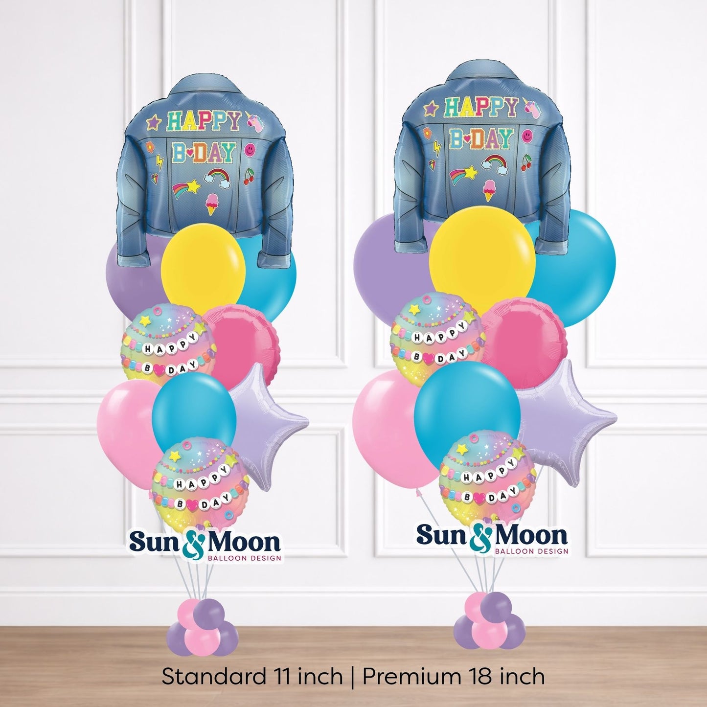 denim dreams showcase balloon bouquet size comparison urbana md