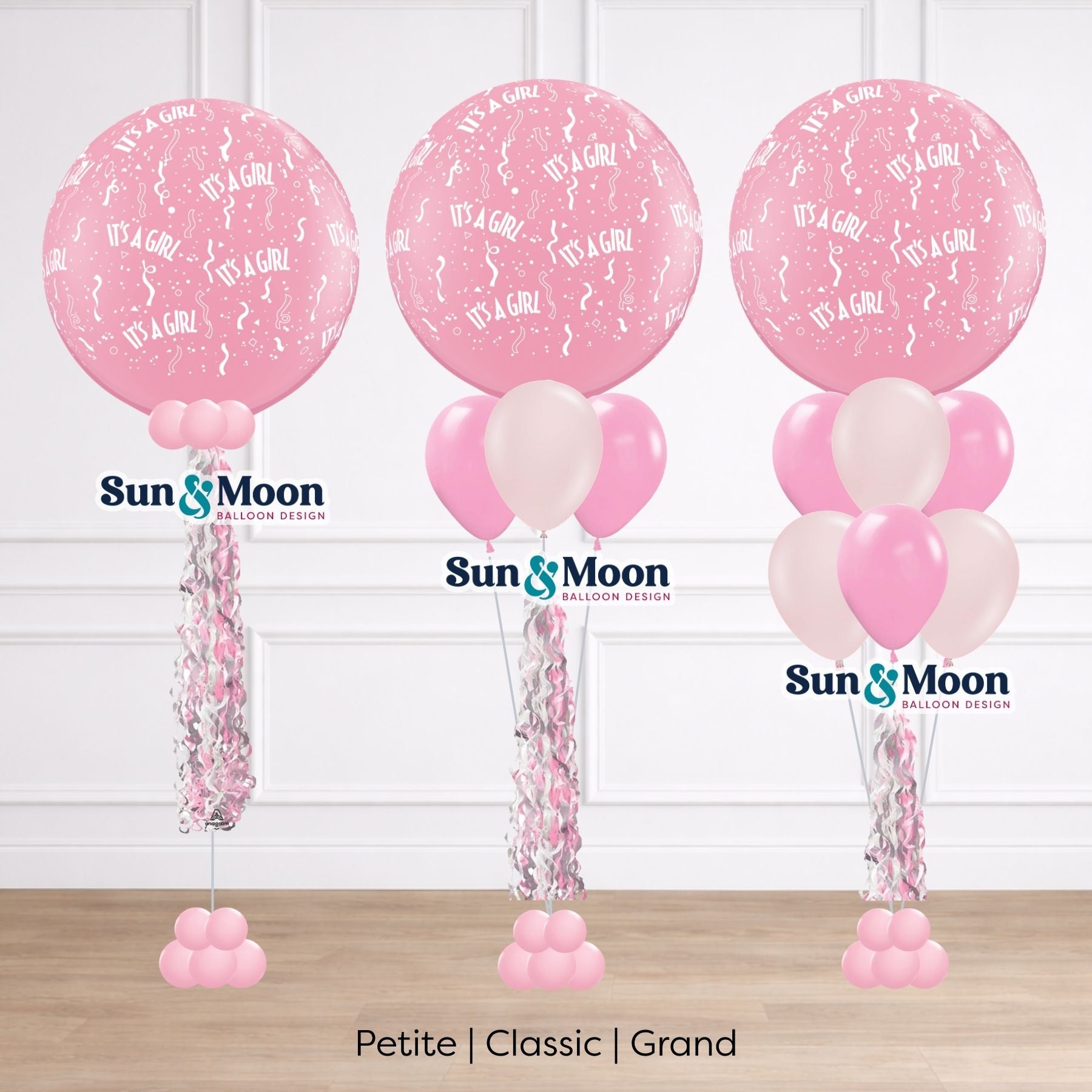 Pink birthday balloon bouquet for girls celebration Urbana Maryland