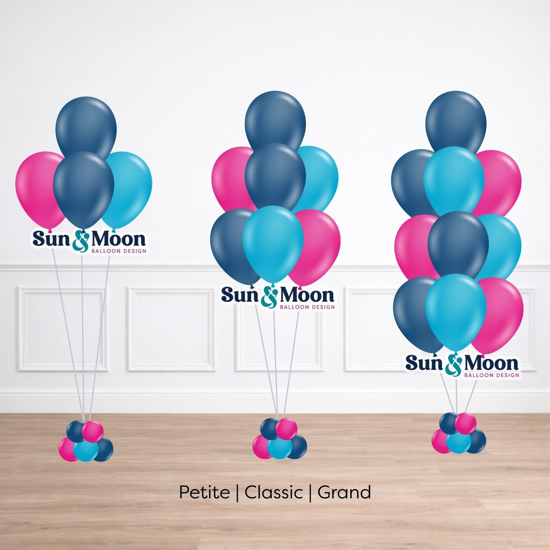Simple latex balloon bouquet with helium balloons for celebrations Urbana Maryland