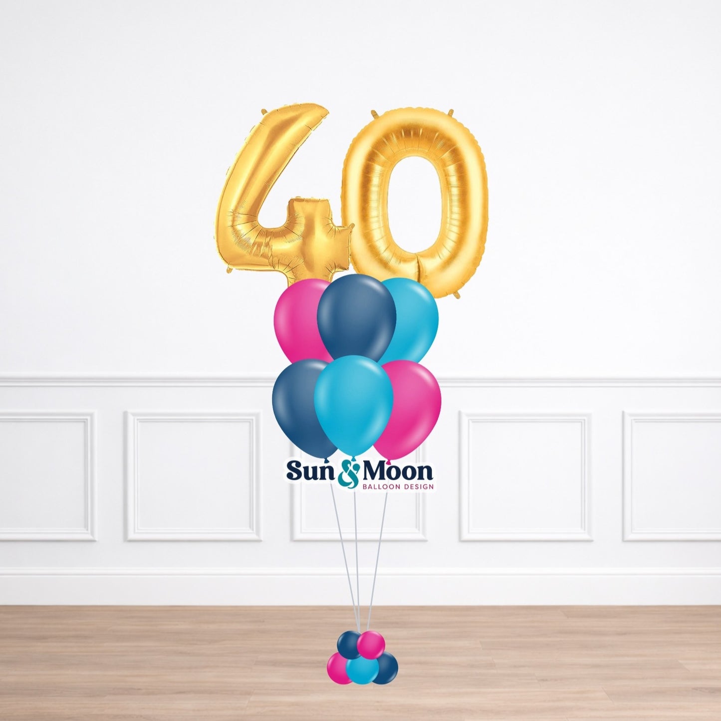 latex double number balloon bouquet classic standard 11 inch balloon bouquet delivery in Frederick Maryland