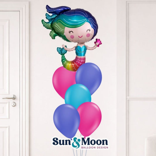mermaid magic spotlight balloon bouquet closeup new market md