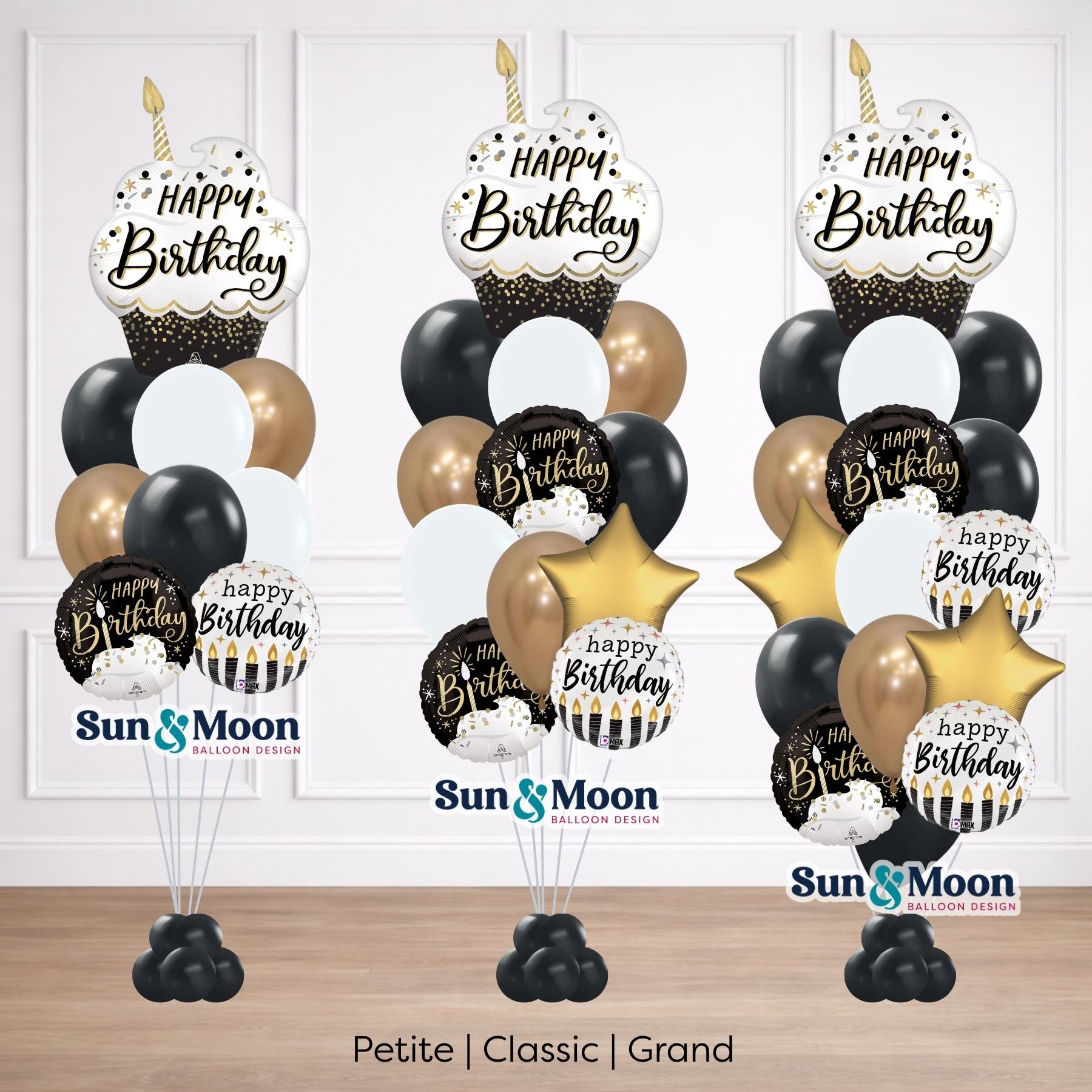 midnight cupcake signature balloon bouquet tier comparison ijamsville md