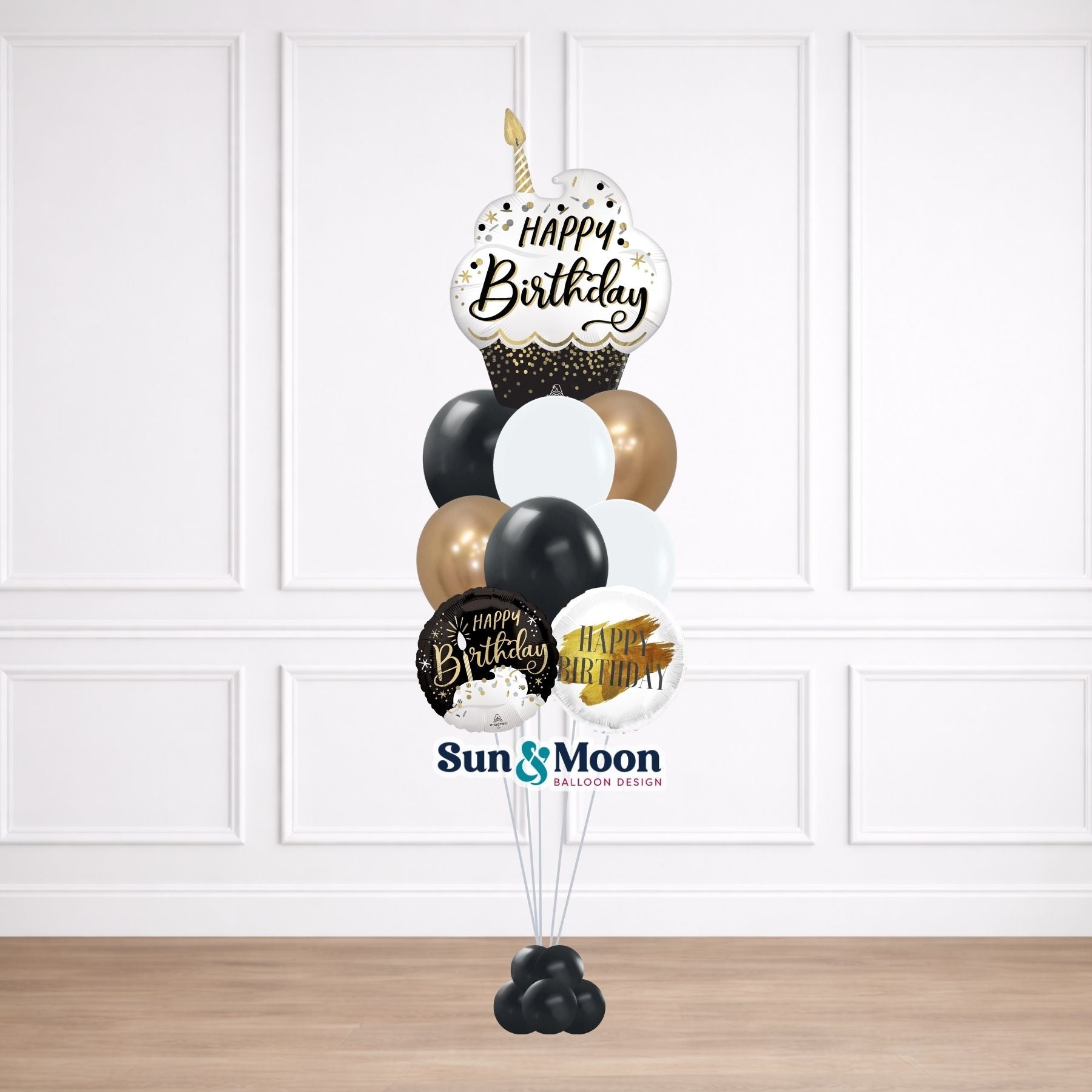 midnight cupcake signature balloon bouquet petite walkersville md