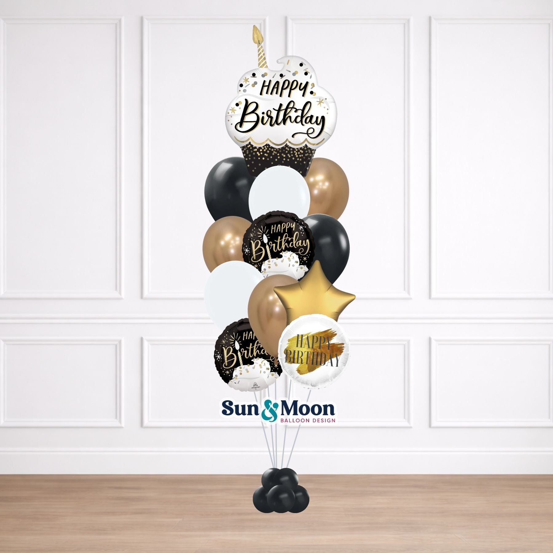 midnight cupcake signature balloon bouquet classic middletown md
