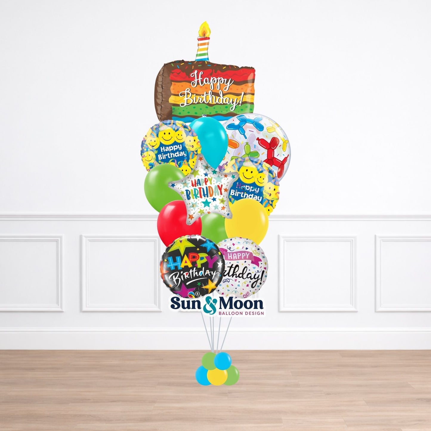 Mystery magic birthday balloon bouquet surprise birthday balloon arrangement Frederick Maryland