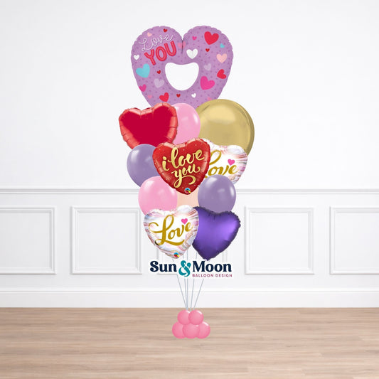 Mystery magic love balloon bouquet surprise romantic balloon arrangement Urbana Maryland