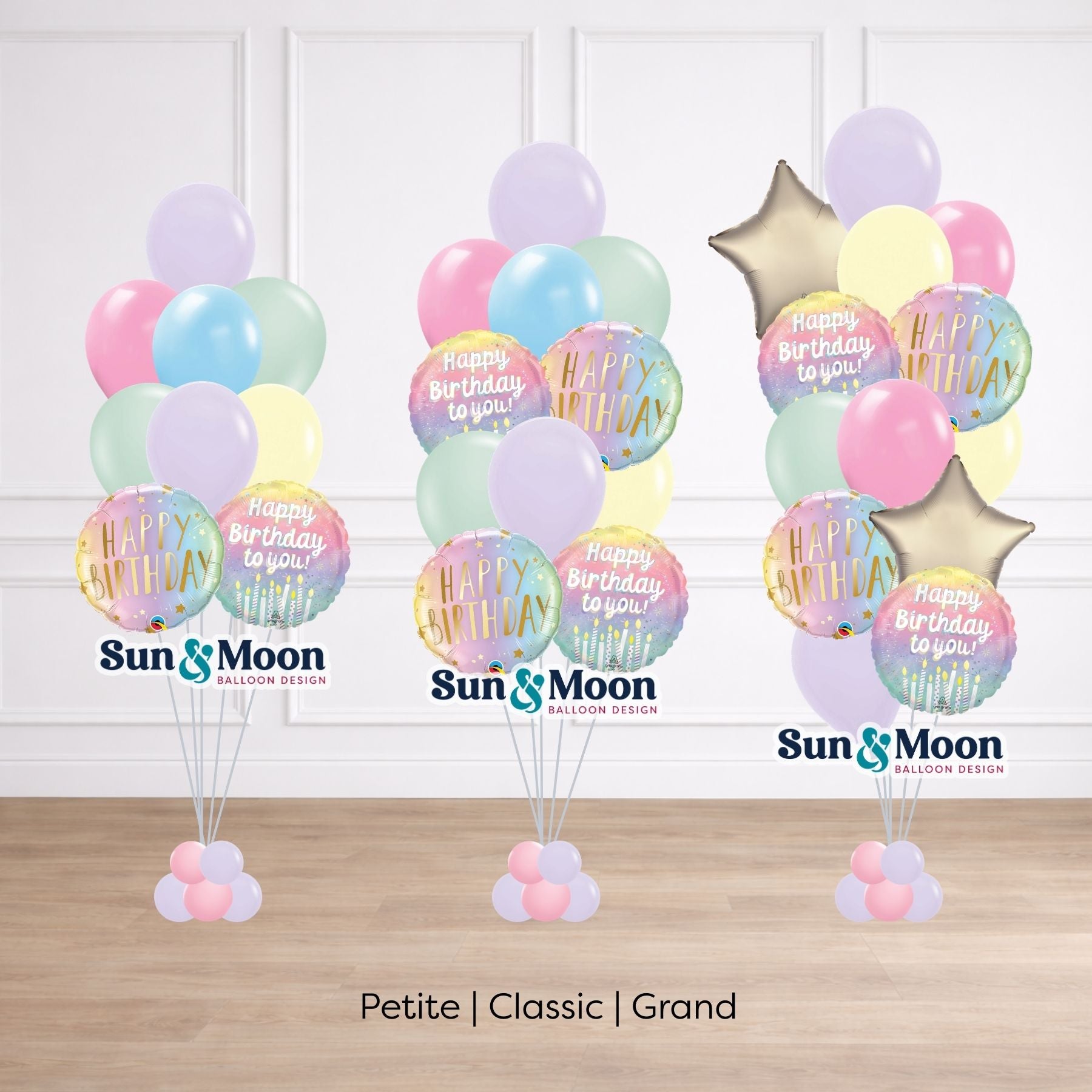 pastel sugar celebration balloon bouquet tier comparison middletown md