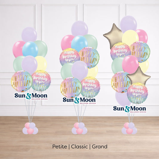 pastel sugar celebration balloon bouquet tier comparison middletown md