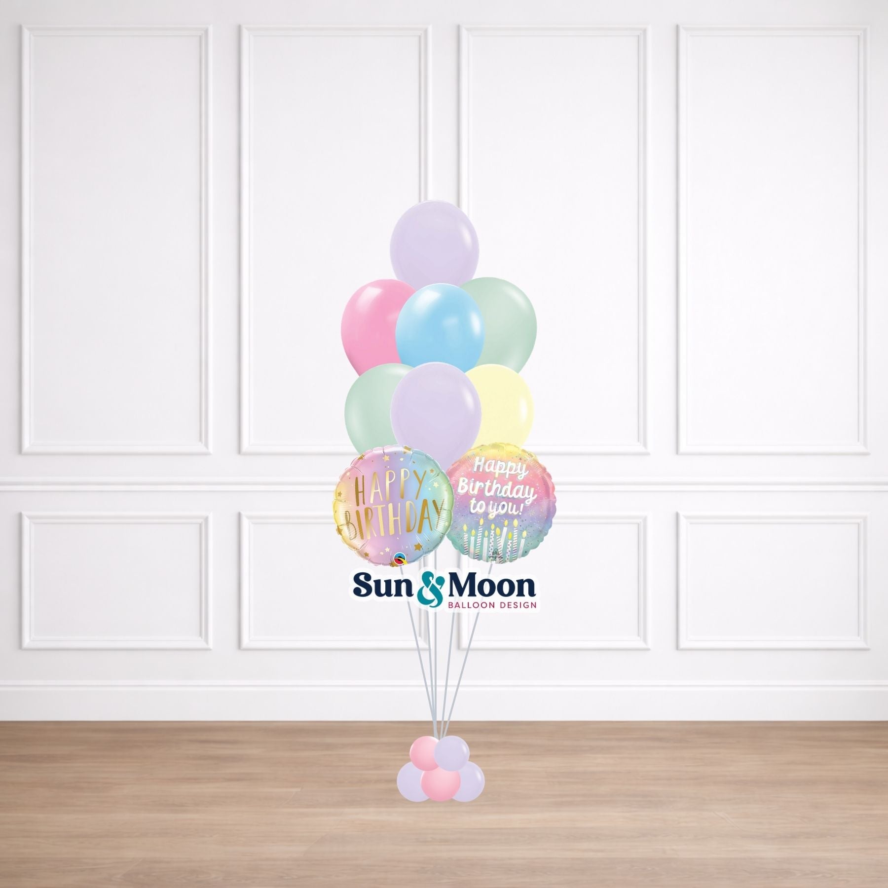 pastel sugar celebration balloon bouquet petite frederick md