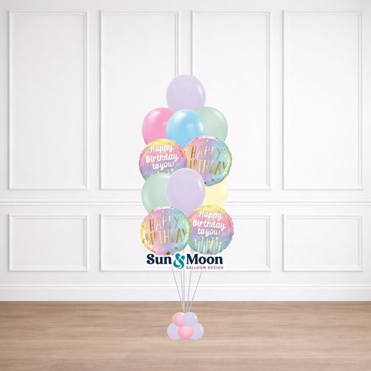 pastel sugar celebration balloon bouquet classic new market md