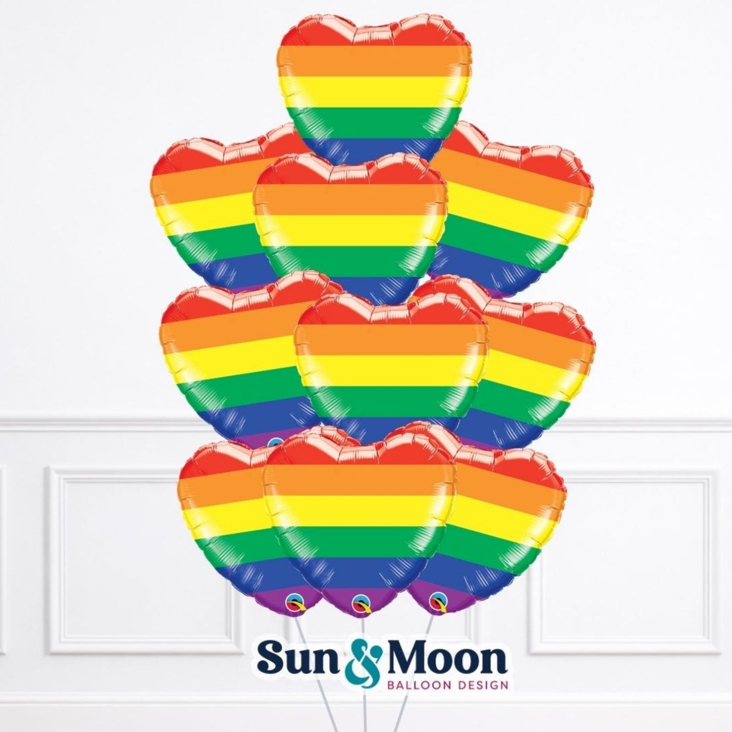 Rainbow Hearts Bouquet