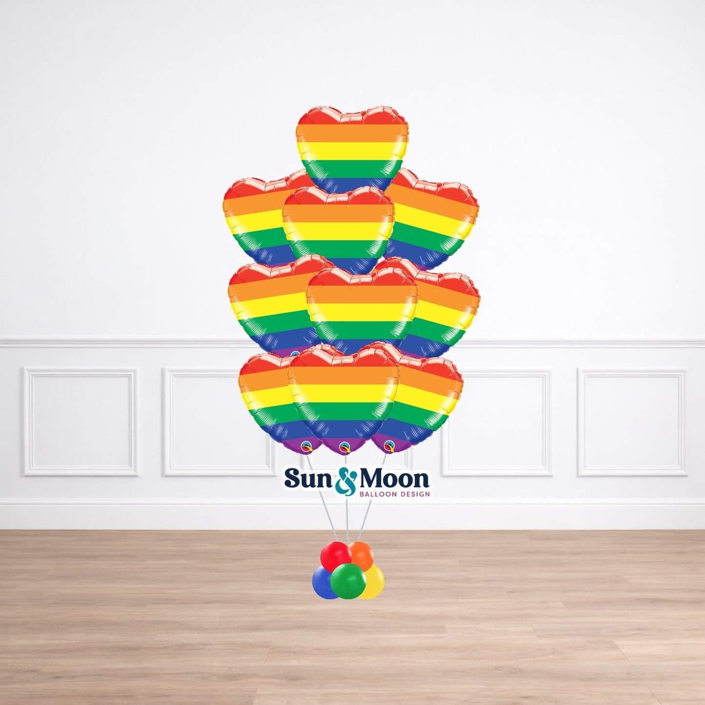 Rainbow Hearts Bouquet