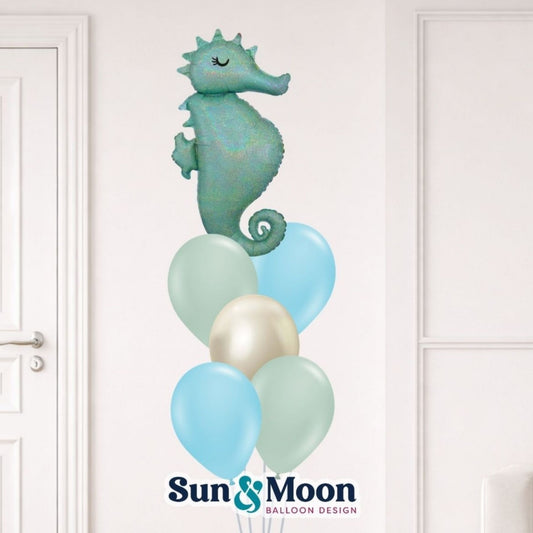 seahorse splash spotlight balloon bouquet closeup middletown md
