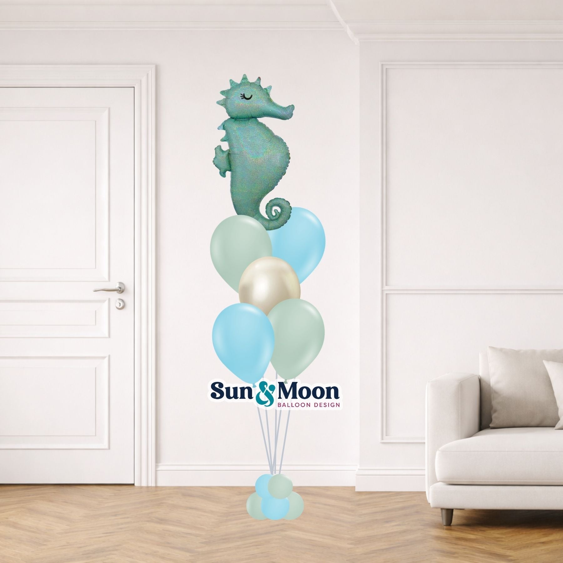 seahorse splash spotlight balloon bouquet walkersville md