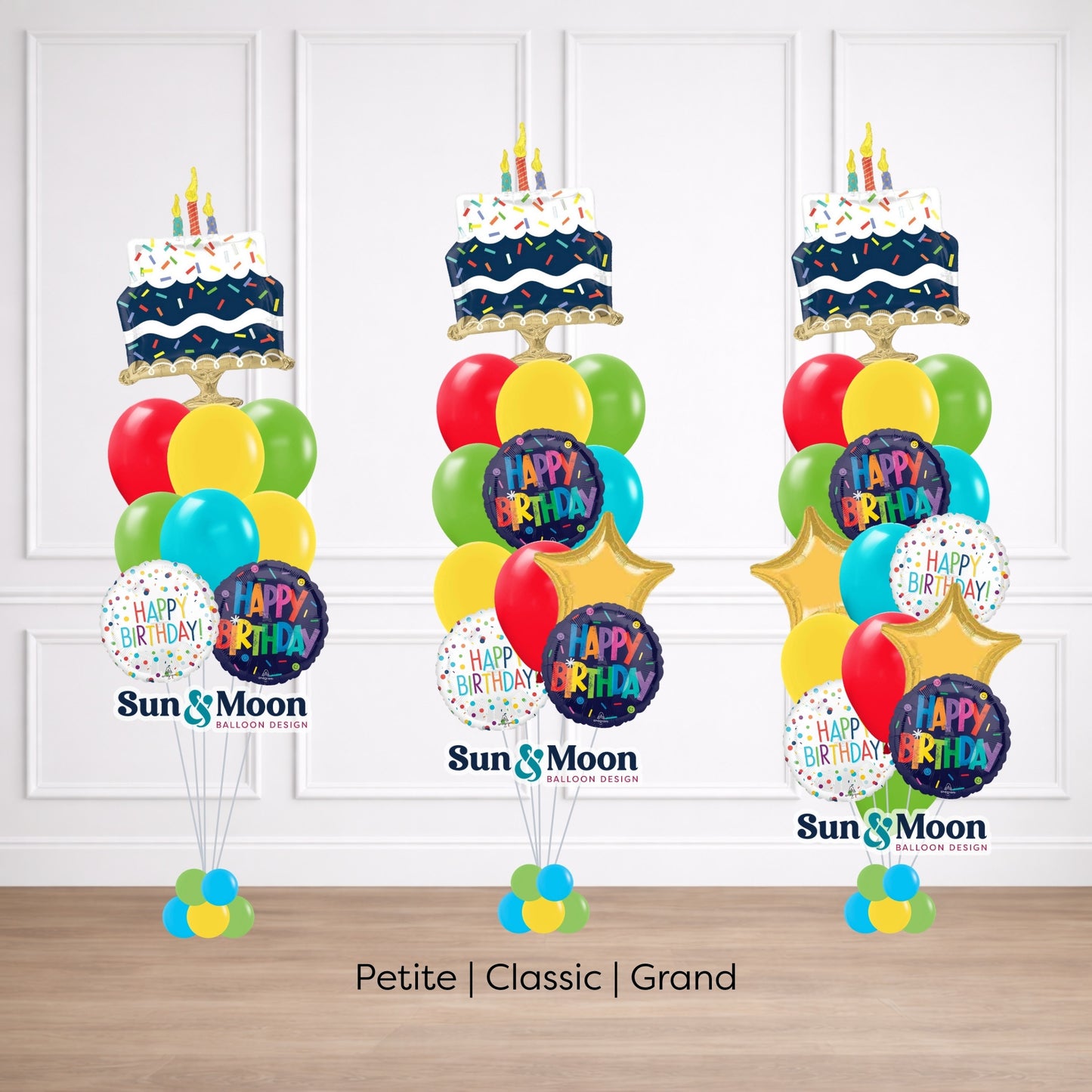 signature balloon bouquet tier comparison petite classic grand Frederick Maryland