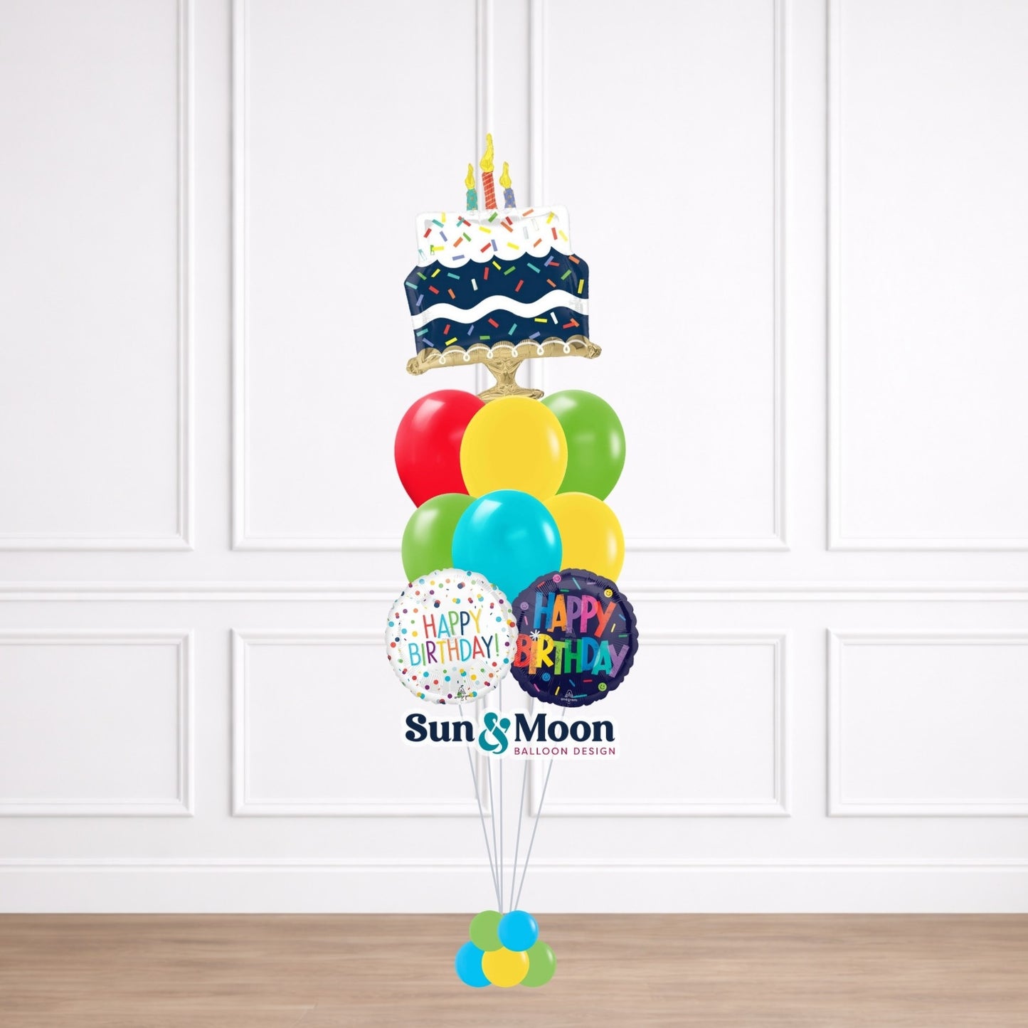 signature balloon bouquet petite standard 11 inch helium delivery in Frederick Maryland