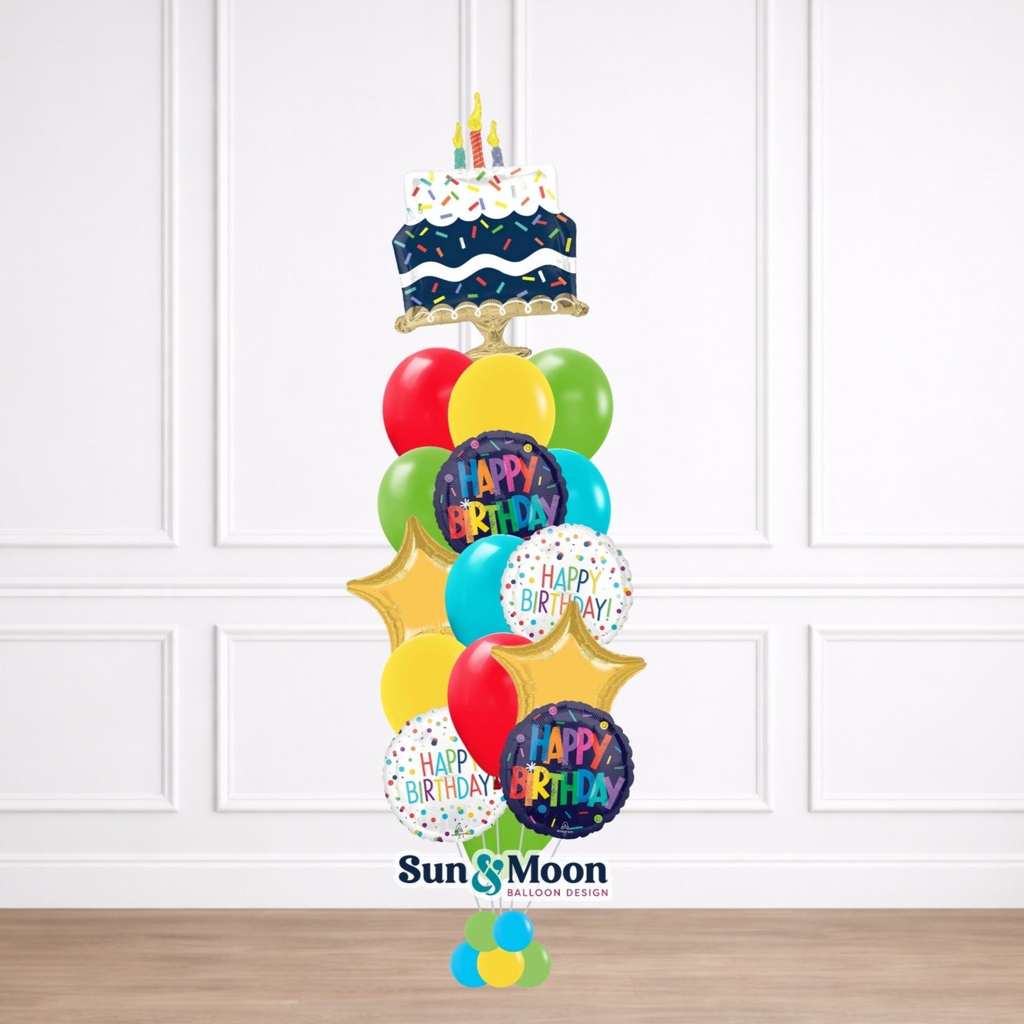signature balloon bouquet grand standard 11 inch balloon display delivery in Frederick Maryland