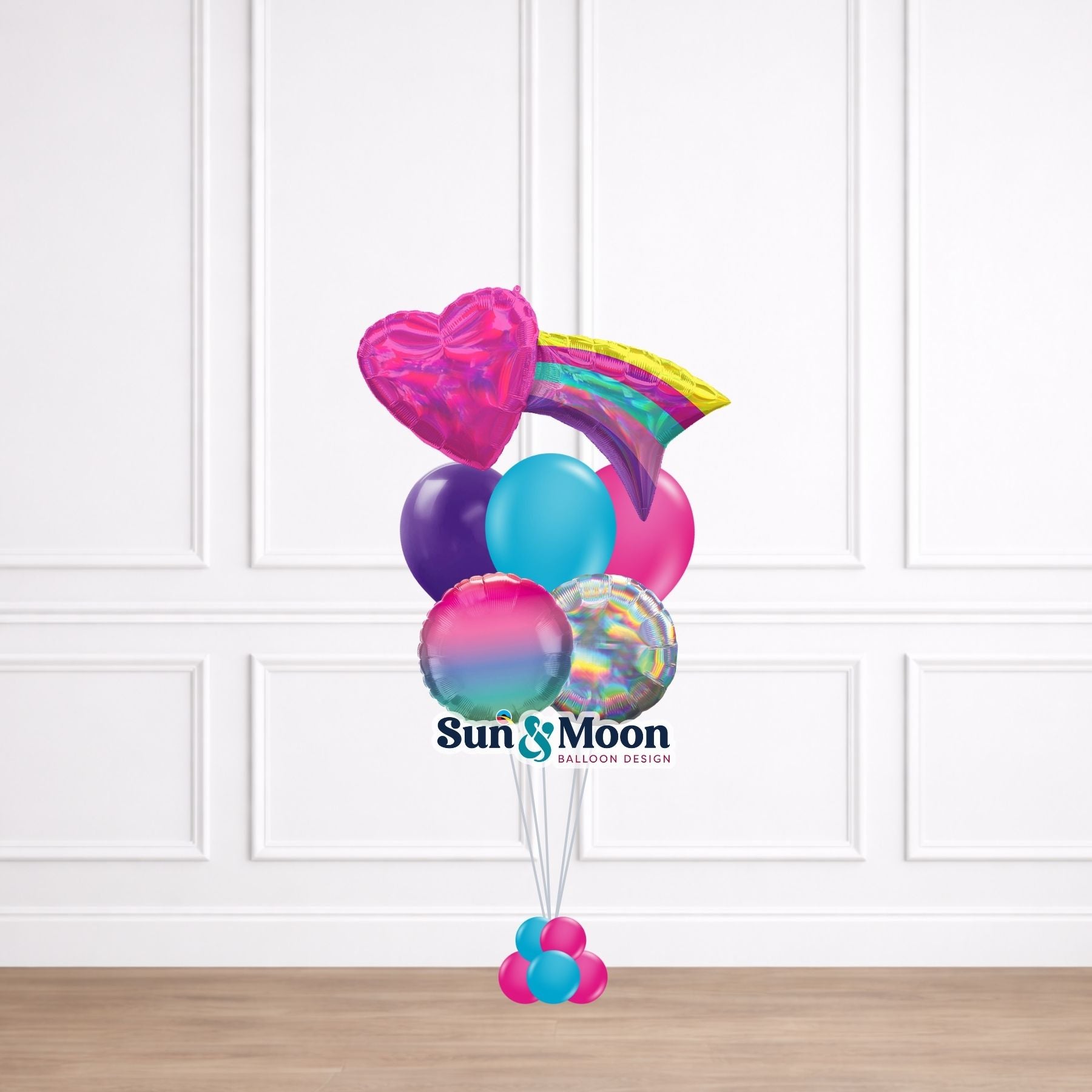 starlight rainbow showcase balloon bouquet petite urbana md