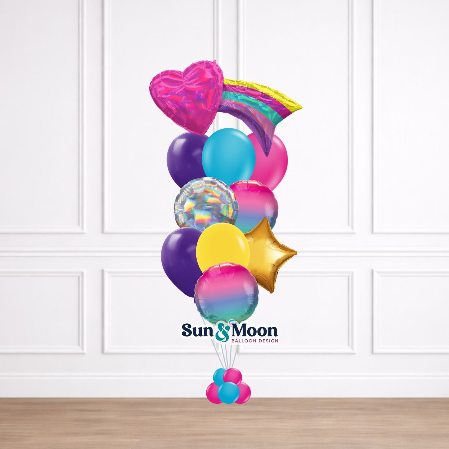 starlight rainbow showcase balloon bouquet classic ijamsville md