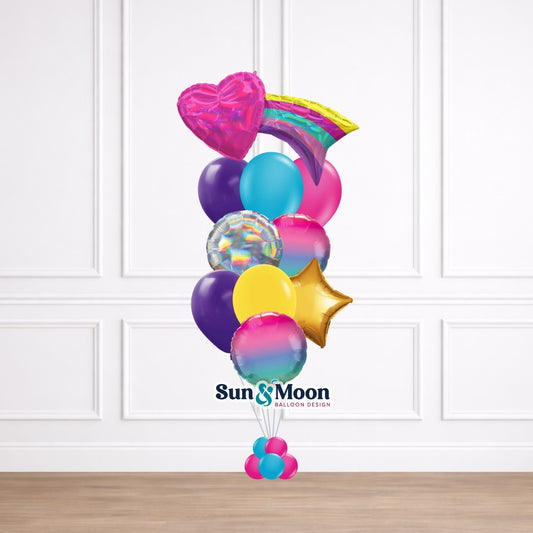 starlight rainbow showcase balloon bouquet classic ijamsville md