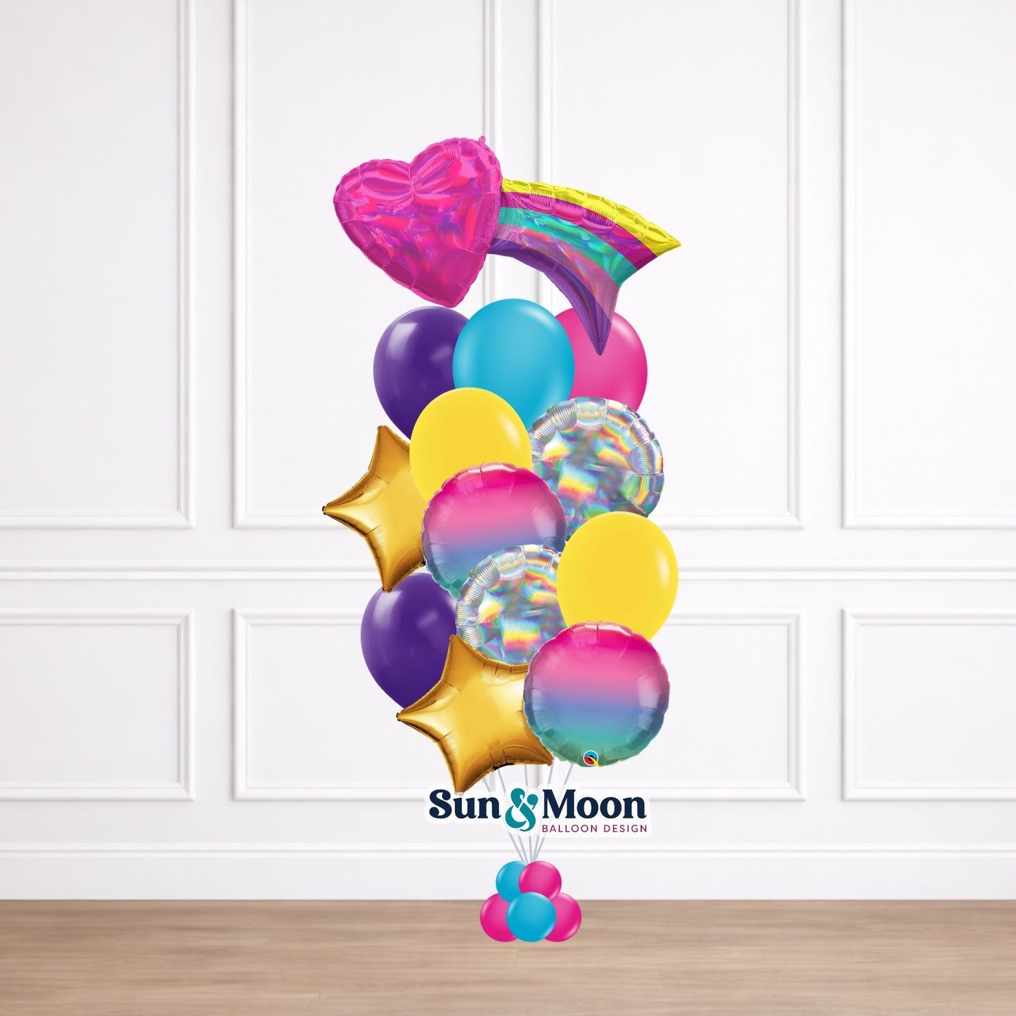 starlight rainbow showcase balloon bouquet grand walkersville md