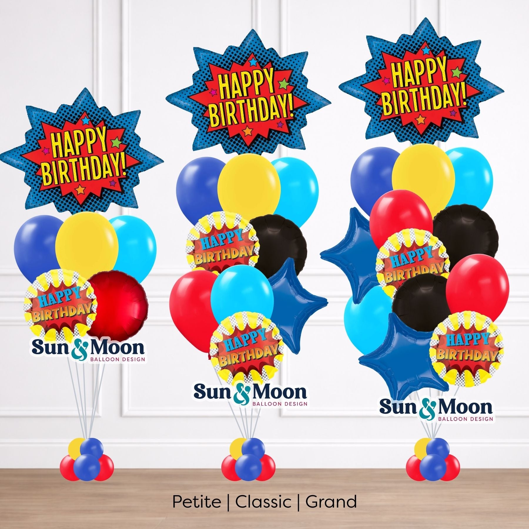 superhero showcase balloon bouquet tier comparison urbana md