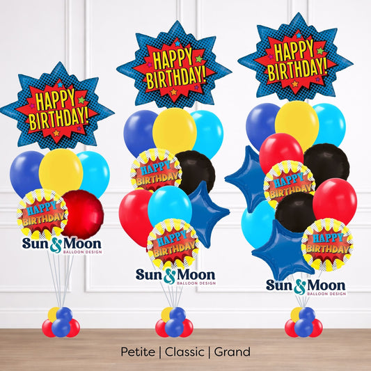 superhero showcase balloon bouquet tier comparison urbana md