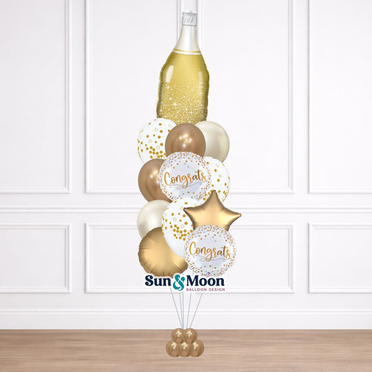 Gold celebration balloon bouquet for milestone events Monrovia Maryland